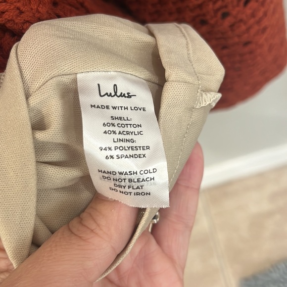 Mojave Muse Rust Orange Crochet Sleeveless Mini Dress lulus - Picture 7 of 9